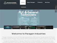 Tablet Screenshot of paragonindinc.com